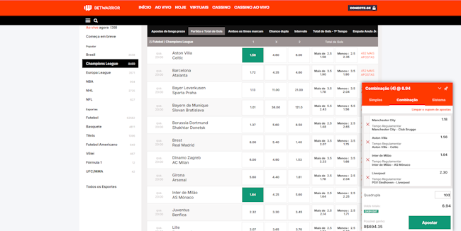 Betfair esportes